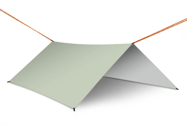 Plandeka tarp plachta biwakowa namiot na hamak oslona przeciwdeszczowa 300cm szary Plandeka tarp plachta biwakowa namiot na hamak oslona przeciwdeszczowa 300cm szary