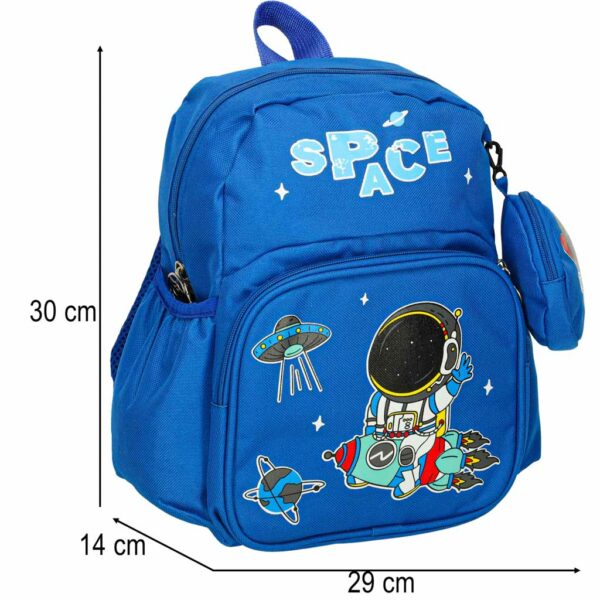 Plecak dla przedszkolaka szkolny dzieciecy astronauta 30x14x23cm