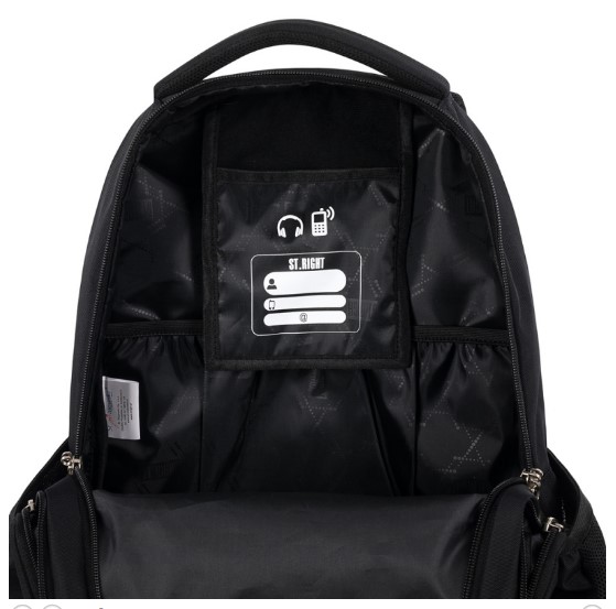 Plecak szkolny mlodziezowy 3 komorowy Black Vintage 18 cali