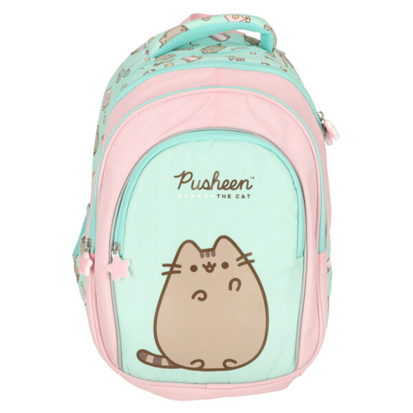 Plecak szkolny mlodziezowy 4 komorowy Pusheen Mint 16 cali