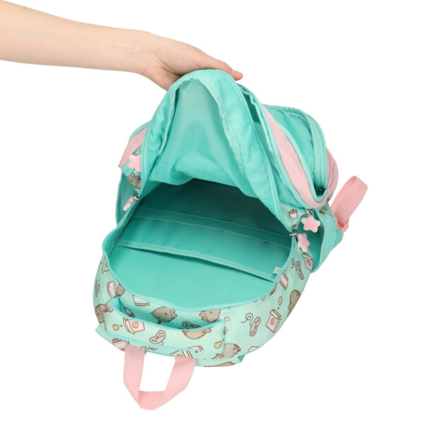 Plecak szkolny mlodziezowy 4 komorowy Pusheen Mint 16 cali