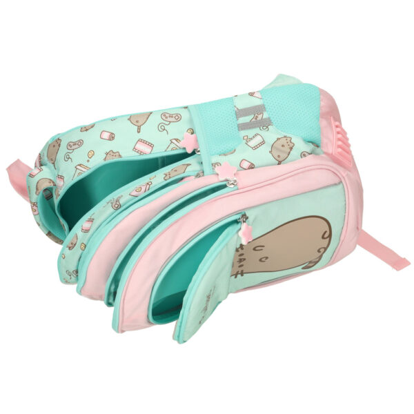 Plecak szkolny mlodziezowy 4 komorowy Pusheen Mint 16 cali