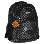 Plecak szkolny mlodziezowy 4 komorowy szachownica 17 cali