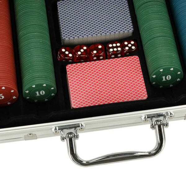 Poker zestaw do gry w walizce 500 zetonow 2 talie kart