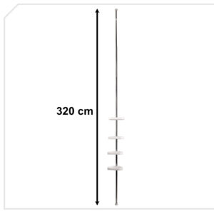 Polka lazienkowa narozna teleskopowa pod prysznic 320 cm