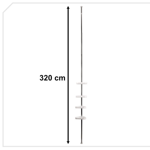Polka lazienkowa narozna teleskopowa pod prysznic 320 cm