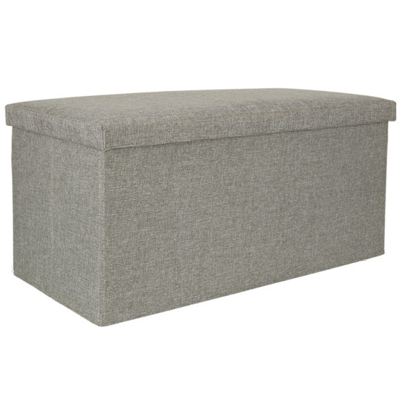 Puf skladany ze schowkiem szary duzy 76x38x38cm Puf skladany ze schowkiem szary duzy 76x38x38cm