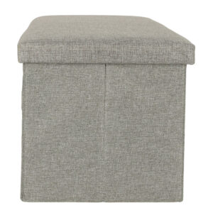 Puf skladany ze schowkiem szary duzy 76x38x38cm