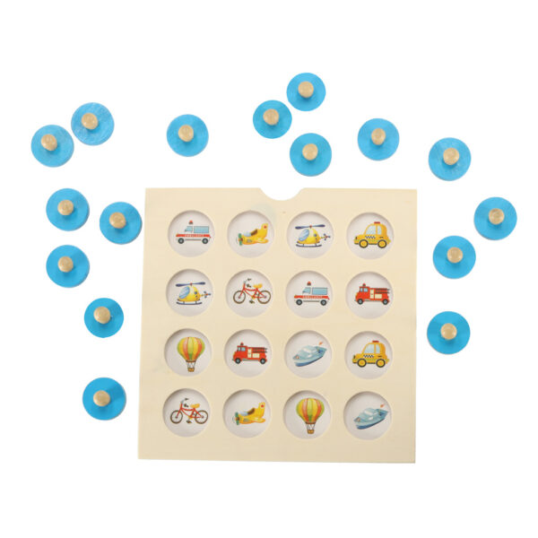 Puzzle drewniane gra planszowa memory 4 karty