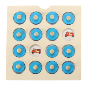 Puzzle drewniane gra planszowa memory 4 karty