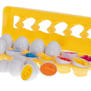 Puzzle klocki jajka 12 szt wytlaczanka Montessori liczby i kolory