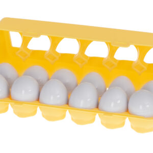 Puzzle klocki jajka 12 szt wytlaczanka Montessori owoce i warzywa