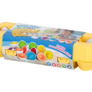 Puzzle klocki jajka 12 szt wytlaczanka Montessori owoce i warzywa