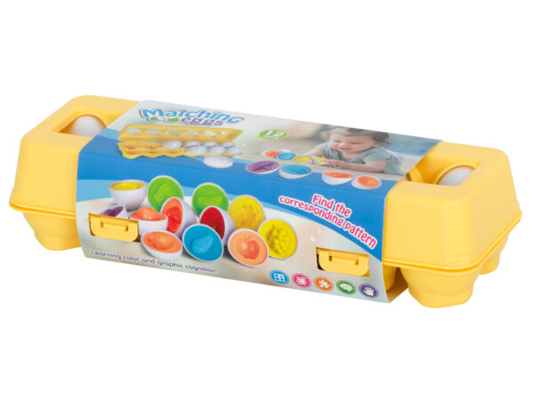Puzzle klocki jajka 12 szt wytlaczanka Montessori owoce i warzywa