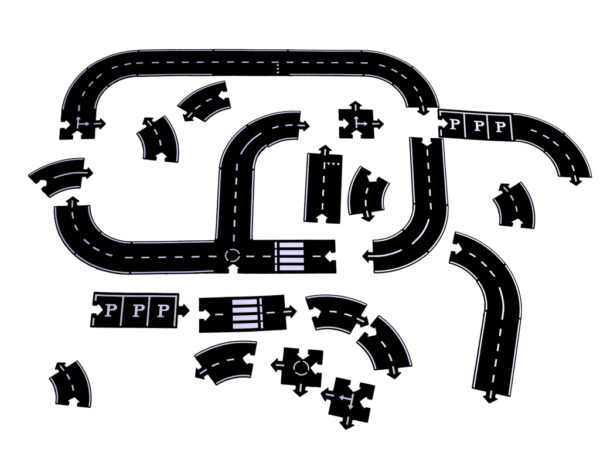 Puzzle kreatywne 2w1 droga jezdnia 40 elementow