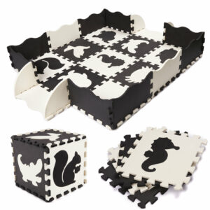KX6270 Puzzle piankowe mata dla dzieci 25el. czarno białe