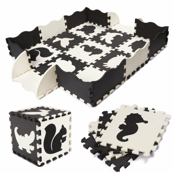 KX6270 Puzzle piankowe mata dla dzieci 25el. czarno białe KX6270 Puzzle piankowe mata dla dzieci 25el. czarno białe