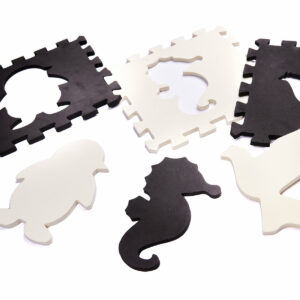 KX6270 Puzzle piankowe mata dla dzieci 25el. czarno białe
