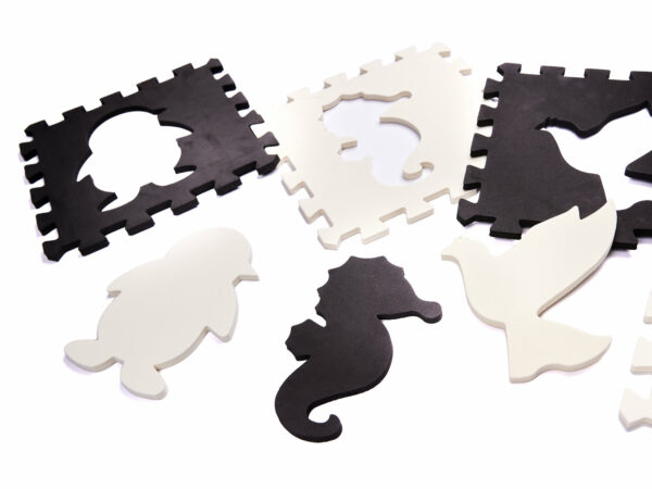 KX6270 Puzzle piankowe mata dla dzieci 25el. czarno białe