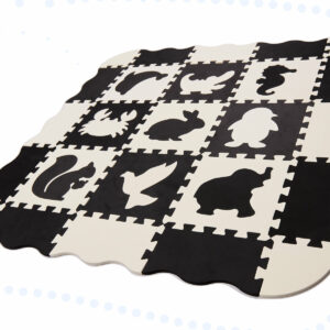 KX6270 Puzzle piankowe mata dla dzieci 25el. czarno białe