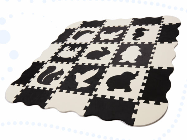 KX6270 Puzzle piankowe mata dla dzieci 25el. czarno białe