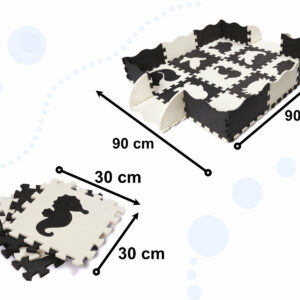 KX6270 Puzzle piankowe mata dla dzieci 25el. czarno białe