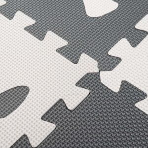 Puzzle piankowe mata dla dzieci 9 el czarny ecru