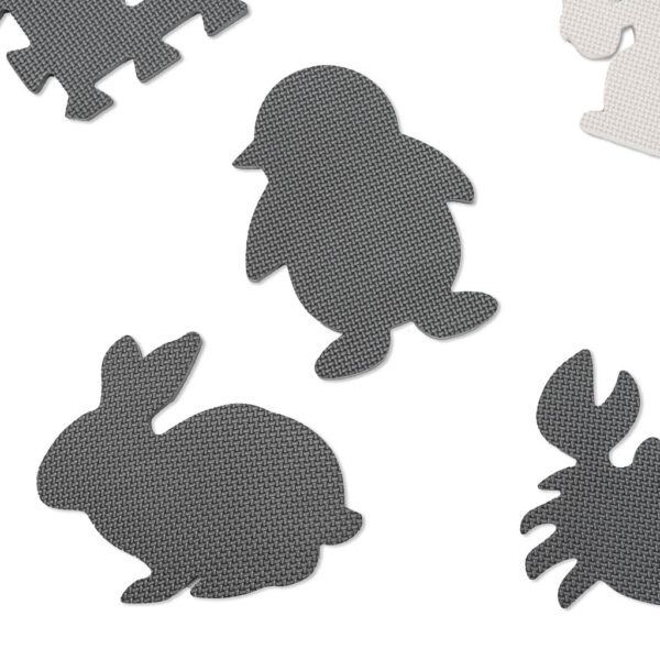 Puzzle piankowe mata dla dzieci 9 el czarny ecru