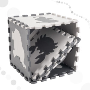Puzzle piankowe mata dla dzieci 9 el czarny ecru 85cm x 85cm x 1cm