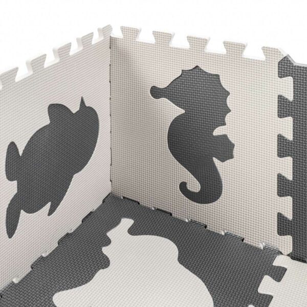 Puzzle piankowe mata dla dzieci 9 el czarny ecru 85cm x 85cm x 1cm