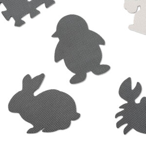 Puzzle piankowe mata dla dzieci 9 el czarny ecru 85cm x 85cm x 1cm