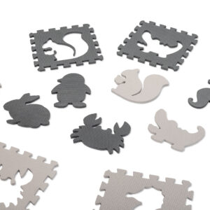 Puzzle piankowe mata dla dzieci 9 el czarny ecru 85cm x 85cm x 1cm