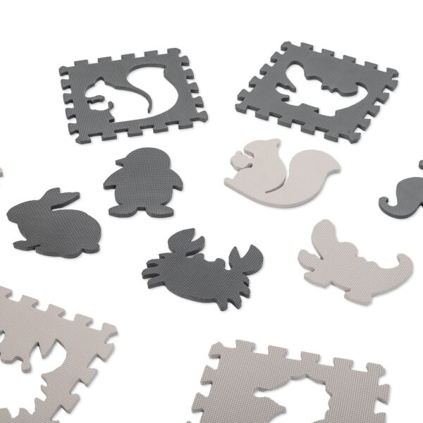 Puzzle piankowe mata dla dzieci 9 el czarny ecru 85cm x 85cm x 1cm