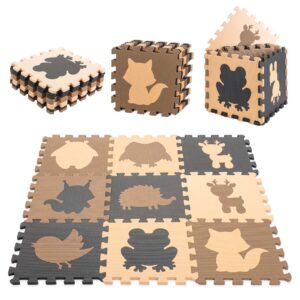 Puzzle piankowe mata dla dzieci 9el bez braz czarny 85cm x 85cm x 1cm