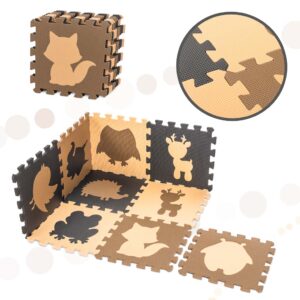 Puzzle piankowe mata dla dzieci 9el bez braz czarny 85cm x 85cm x 1cm