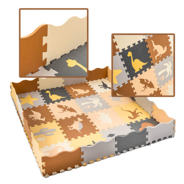 Puzzle piankowe mata kojec 36el dinozaury 143cm x 143cm x1cm