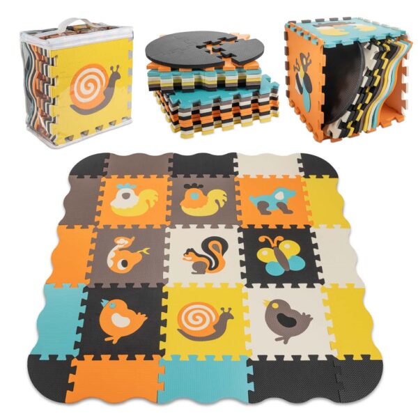 Puzzle piankowe mata kojec dla dzieci 25el kolorowe 114cm x 114cm x 1cm Puzzle piankowe mata kojec dla dzieci 25el kolorowe 114cm x 114cm x 1cm