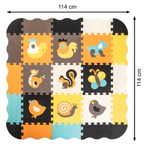 Puzzle piankowe mata kojec dla dzieci 25el kolorowe 114cm x 114cm x 1cm