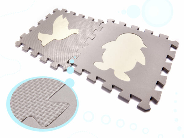 KX6269 Puzzle piankowe mata kojec dla dzieci 36el szaro ecru