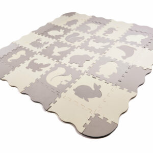 KX6269 Puzzle piankowe mata kojec dla dzieci 36el szaro ecru