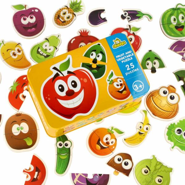 Puzzle w puszce owoce warzywa 25 puzzli