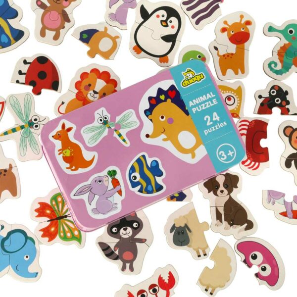Puzzle w puszce zwierzatka 24 puzzle