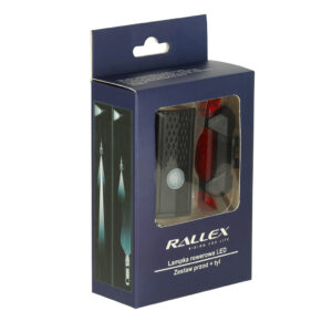 RALLEX Lampka rowerowa LED zestaw tyl przod na rower kierownice USB