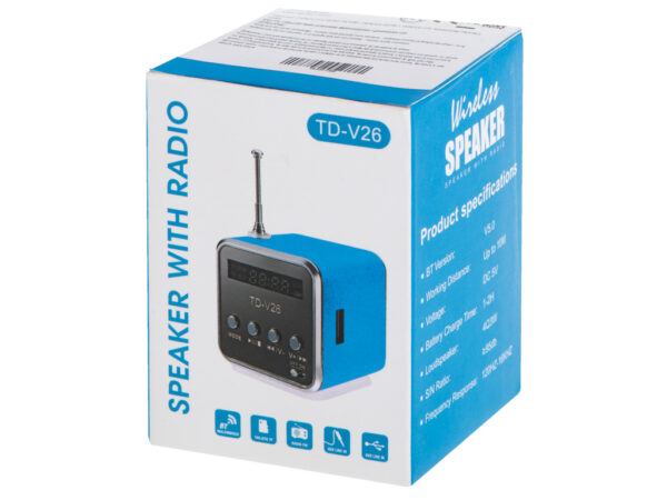 Radio akumulatorowe przenosne glosnik Bluetooth LCD TD V26