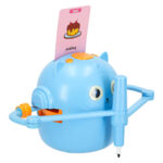 Robot edukacyjny interaktywny nauka rysowania pisania zestaw fiszki mazaki niebieski