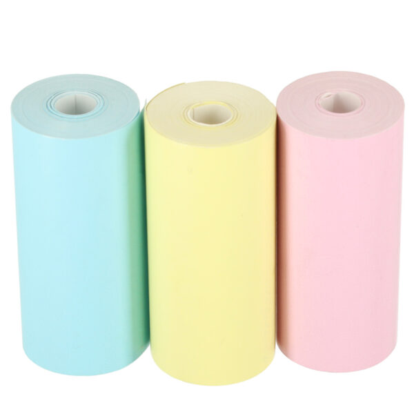 Rolki papier wklad termiczny do mini drukarki 5 7cmx3m 3 sztuki kolorowe