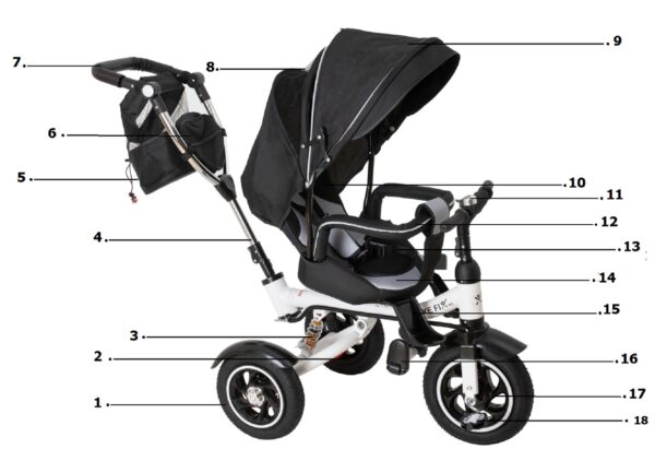 Rowerek Trojkolowy Trike Fix V3 czarny