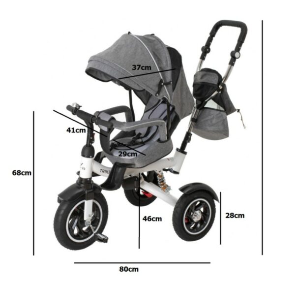 Rowerek Trojkolowy Trike Fix V3 szary Rowerek Trojkolowy Trike Fix V3 szary