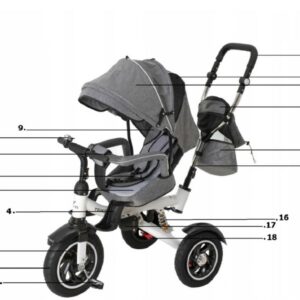 Rowerek Trojkolowy Trike Fix V3 szary