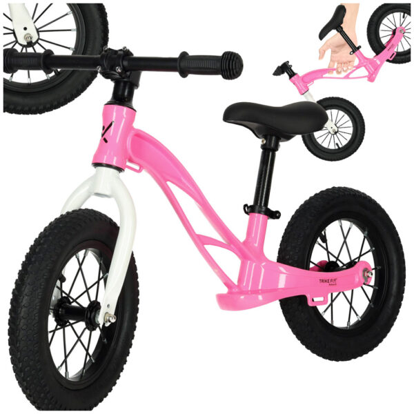 Rowerek biegowy Trike Fix Active X2 rower lekki 3 7 kg pompowane kola rozowy